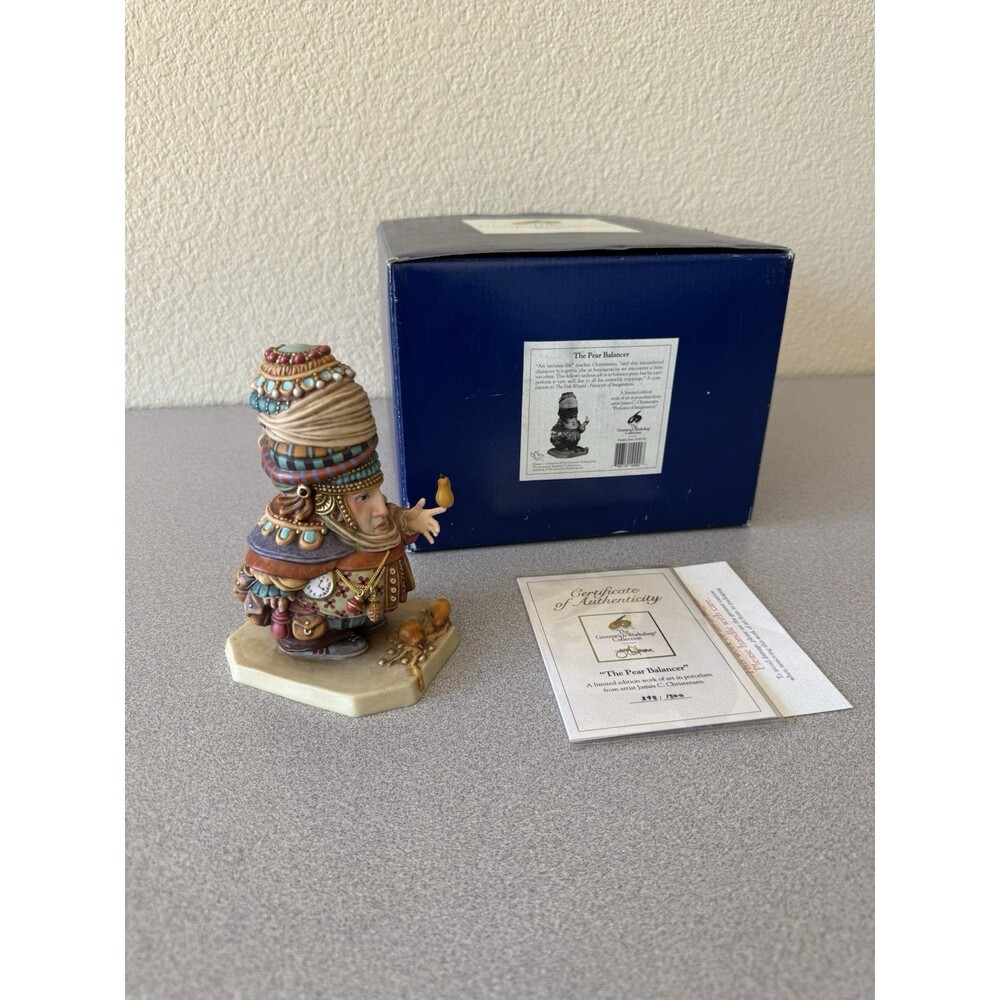 James C Christensen The Pear Balancer Porcelain 298/1500 Box COA Greenwich